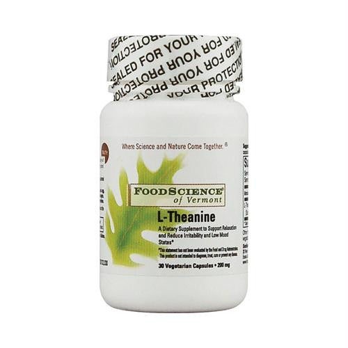 FoodScience of Vermont L-Theanine - 200 mg - 30 Vegetarian Capsules