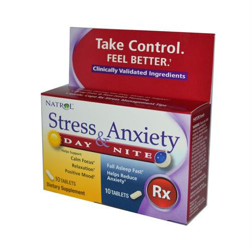 Natrol Stress Anxiety Day and Nite Formula - 20 Tablets