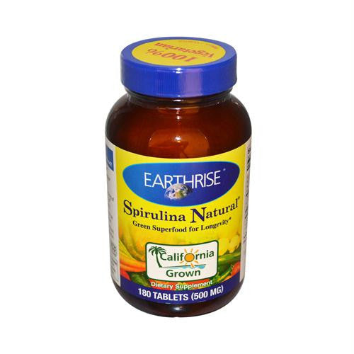 Earthrise Spirulina Natural - 500 mg - 180 Tablets