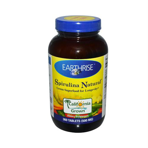 Earthrise Spirulina Natural - 500 mg - 360 Tablets