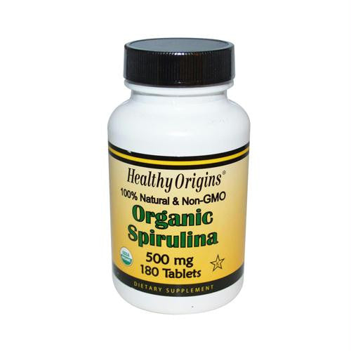 Healthy Origins Organic Spirulina - 500 mg - 180 Ct