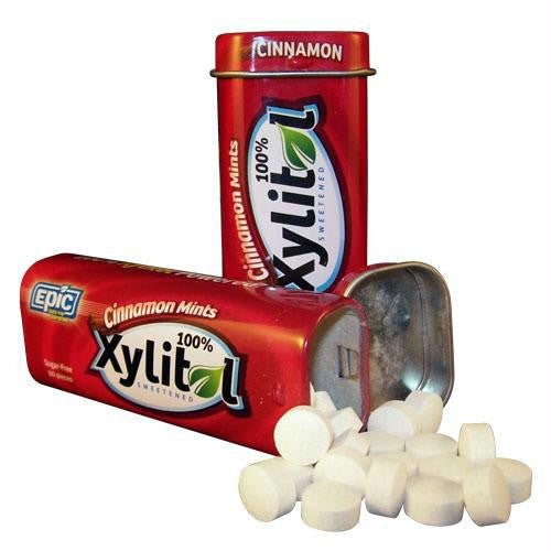 Epic Dental Mints - Cinnamon Xylitol Tin - 60 ct - Case of 10