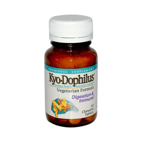 Kyolic Kyo-Dophilus Vegetarian Formula Digestion and Immune - 60 Chewable Tablets