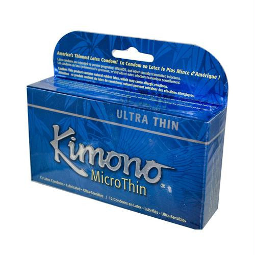 Mayer Laboratories Kimono Ultra Thin Lubricated Latex Condoms - 12 Pack