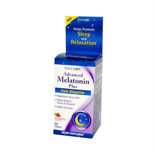 Natrol Advanced Melatonin Plus Fast Dissolve Strawberry - 60 Tablets