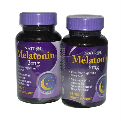 Natrol Melatonin Twin Pack - 3 mg - 60 Tablets Each