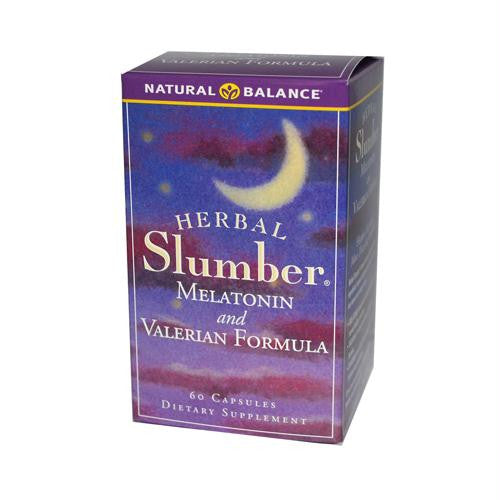 Natural Balance Herbal Slumber Melatonin and Valerian Formula - 60 Capsules