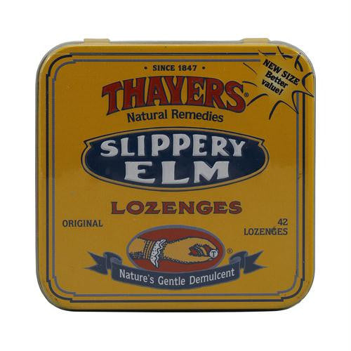 Thayers Slippery Elm Lozenges Original - 42 Lozenges - Case of 10