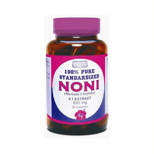 Only Natural Noni 100% Standard - 620 mg - 50 Caps