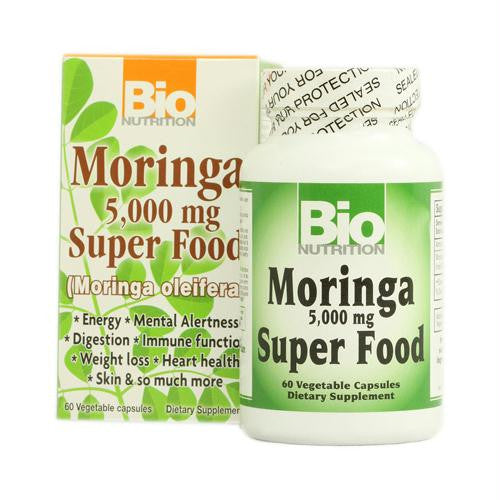 Bio Nutrition Moringa 5,000 mg Super Food - 60 Vegetable Capsules