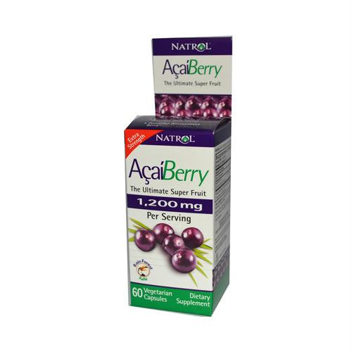 Natrol AcaiBerry Extra Strength - 1200 mg - 60 Vegetarian Capsules