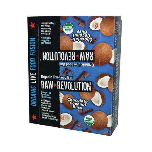 Raw Revolution Bar - Organic Coconut Bliss - Case of 12 - 1.8 oz