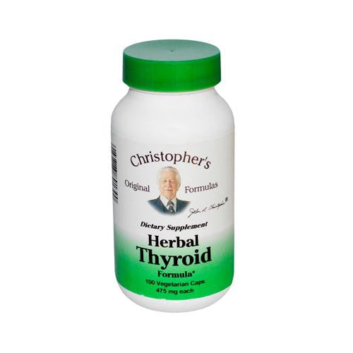 Christophers Herbal Thyroid - 475 mg - 100 Vegetarian Capsules