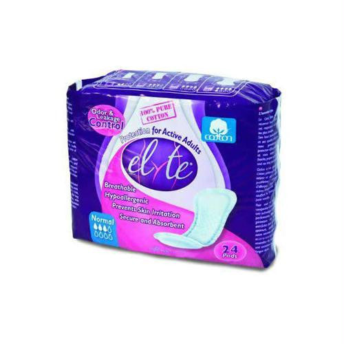 Elyte Light Cotton Incontinence Pads - Normal - 24 Pack