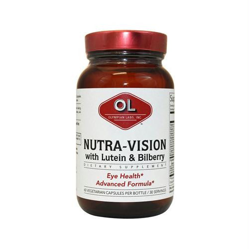 Olympian Labs Nutra-Vision - Lutein and Bilberry - 60 Vegetarian capsules