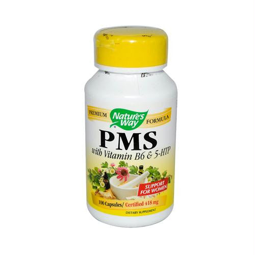 Natures Way PMS with Vitamin B6 and 5-HTP - 100 Capsules