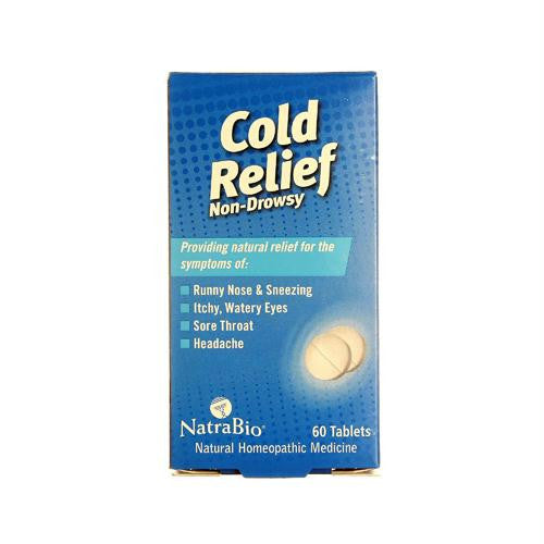 NatraBio Cold Relief Non-Drowsy - 60 Tablets