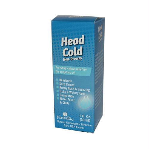 NatraBio Head Cold Non-Drowsy - 1 fl oz