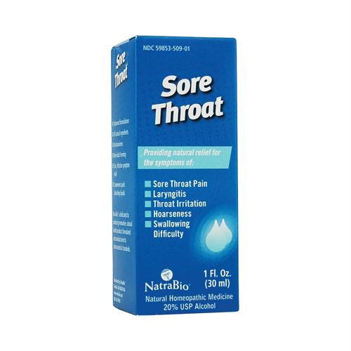 NatraBio Sore Throat - 1 fl oz