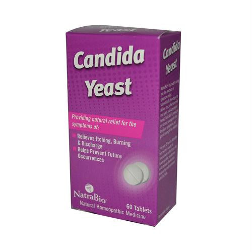 NatraBio Candida Yeast Relief - 60 Tablets