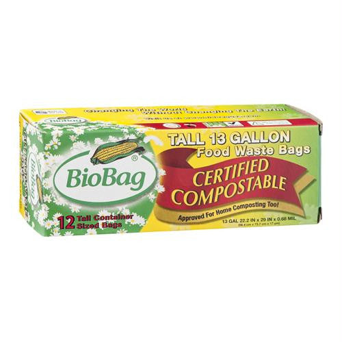 BioBag 13 Gallon Tall Food Waste Bags - 12 Count