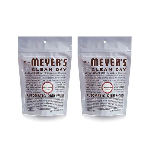 Mrs. Meyers Automatic Dishwasher Packs - Lavender - Case of 6 - 12.7 oz