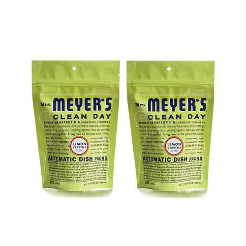 Mrs. Meyers Automatic Dishwasher Packs - Lemon Verbena - Case of 6 - 12.7 oz