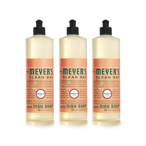 Mrs. Meyers Liquid Dish Soap - Geranium - Case of 6 - 16 oz