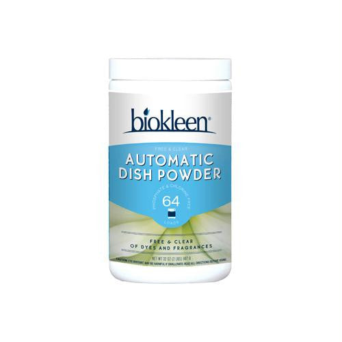 Biokleen Auto Dish Powder - Free and Clear - Case of 12 - 32 oz