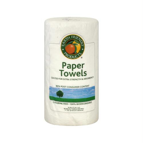 Earth Friendly Jumbo White Paper Towels 2 Ply - 1 Roll