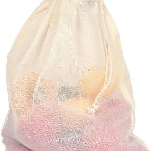 ECOBAGS Drawstring Produce Gauze Produce Bag - Full Size - 10 Bags