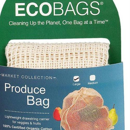 ECOBAGS Market Collection Organic Net Drawstring Bag - Large - 10 Bags