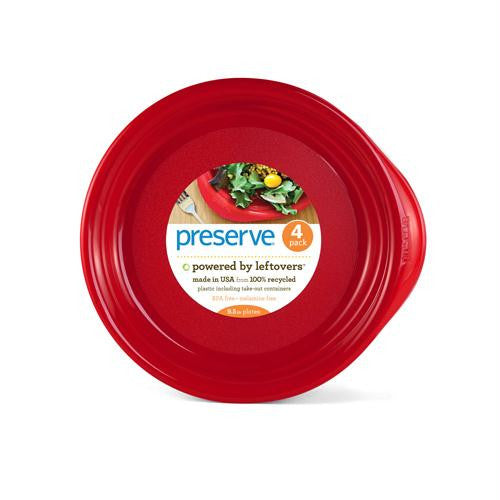 Preserve Everyday Plates - Pepper Red - 4 Pack - 9.5 in