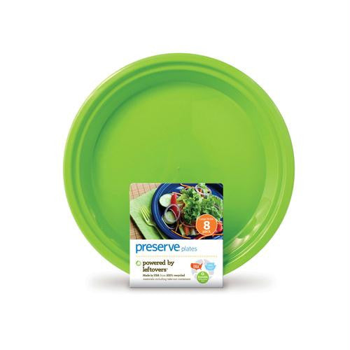 Preserve Large Reusable Plates - Apple Green - 8 Pack - 10.5 in