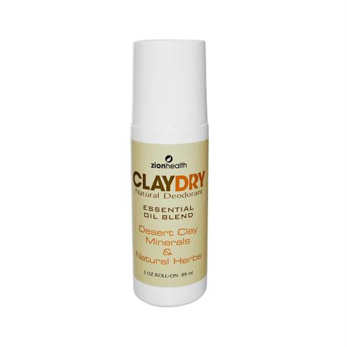 Zion Health Clay Dry Natural Deodorant - 3 oz