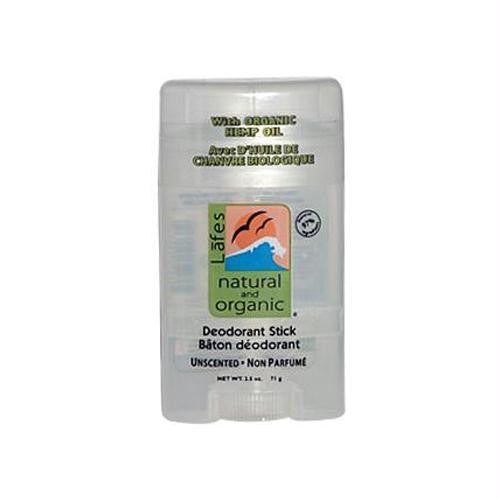 Lafes Natural and Organic Deodorant Stick Unscented - 2.5 oz