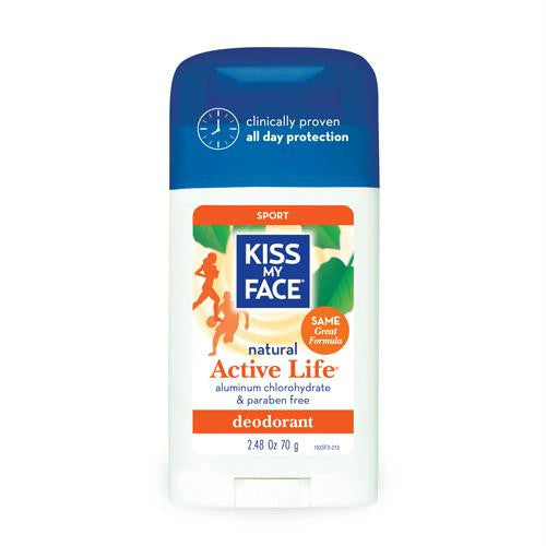 Kiss My Face Deodorant Active Life Sport Aluminum Free - 2.48 oz