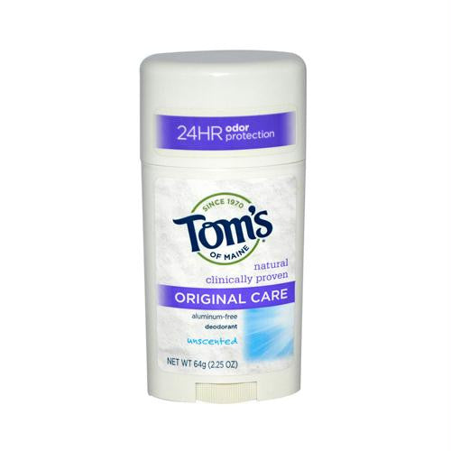 Toms of Maine Natural Original Deodorant Unscented - 2.25 oz - Case of 6