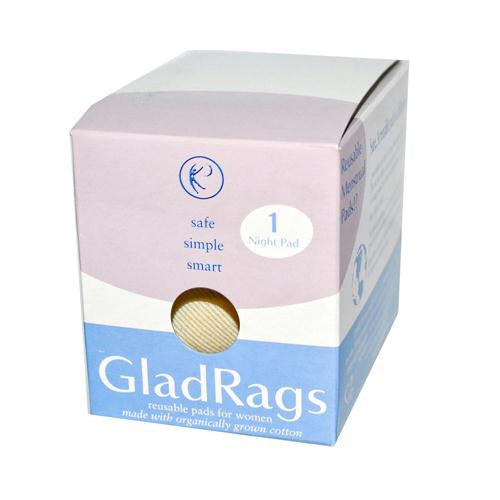 Gladrags Organic Undyed Night Pads - 1 Pack