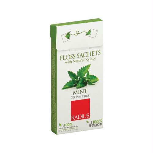 Radius Floss Sachets with Natural Xylitol - Mint - Case of 20