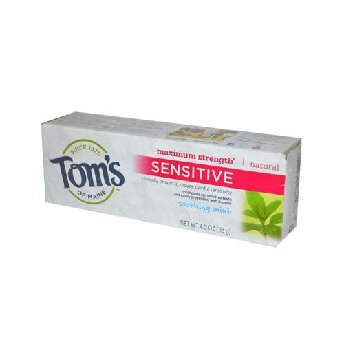 Toms of Maine Sensitive Toothpaste Soothing Mint - 4 oz - Case of 6