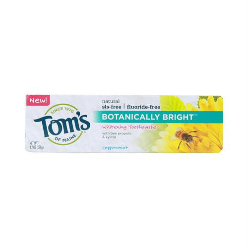 Toms of Maine Botanically Bright Whitening Toothpaste Peppermint - 4.7 oz - Case of 6