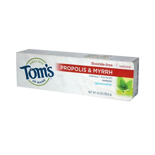 Toms of Maine Propolis and Myrrh Toothpaste Spearmint - 5.5 oz - Case of 6