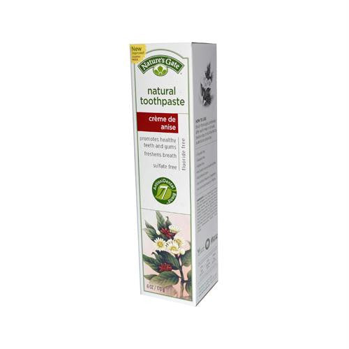 Natures Gate Natural Toothpaste Cr me de Anise - 6 oz - Case of 6