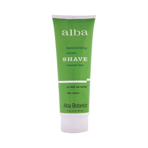 Alba Botanica Moisturizing Cream Shave For Men and Women Coconut Lime - 8 fl oz