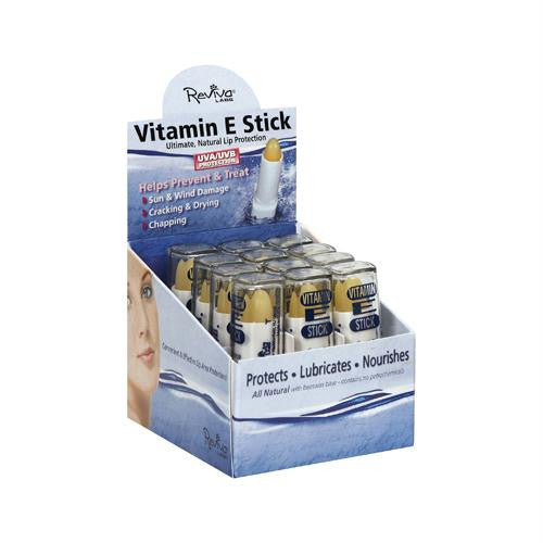 Reviva Labs Vitamin E Oil Stick Display Case - Case of 12 - 1.5 oz