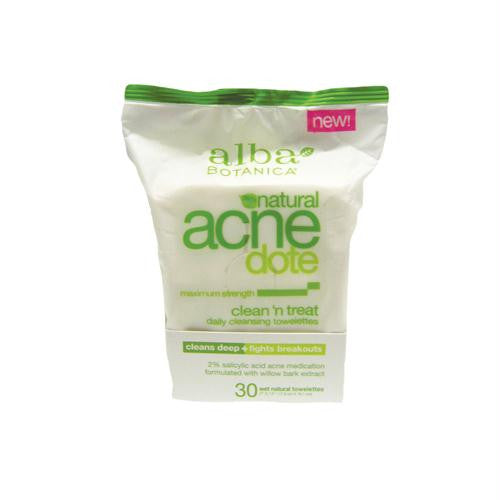 Alba Botanica Acnedote Clean Treat Towel - 30 Pack