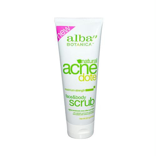 Alba Botanica Natural Acnedote Face and Body Scrub - 8 fl oz