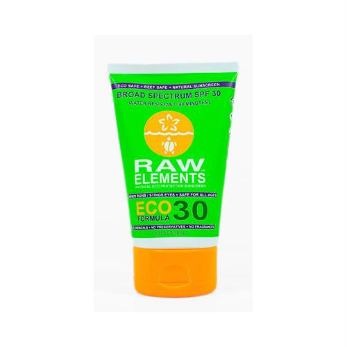 Raw Elements Eco Form Sunscreen - SPF 30 Plus - 3 oz