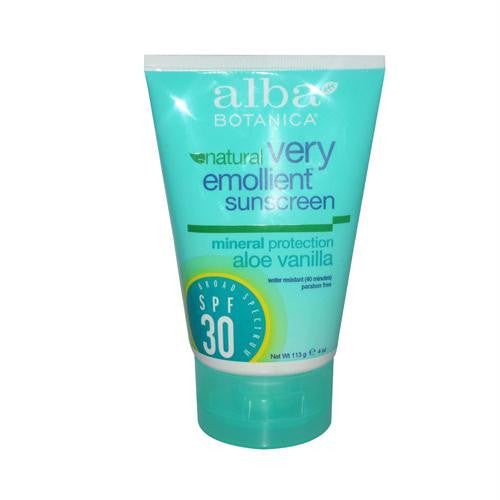 Alba Botanica Very Emollient Sunscreen SPF 30 Aloe Vanilla - 4 fl oz